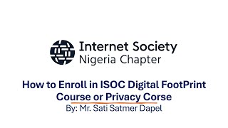 ISOC Nigeria How to Register and Enroll in a Course [upl. by Sucitivel]