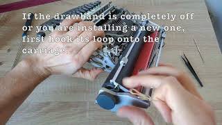 Olivetti Lettera 22 Typewriter Drawband Repair [upl. by Ennoryt875]