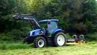 NH T6020 Mowing Grass [upl. by Kimberlyn]