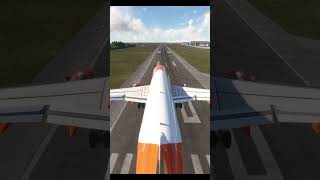 Jittery touchdown into Cardiff microsoftflightsimulator aviation a320 easyjet [upl. by Anavlys275]