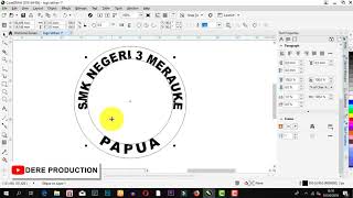 Membuat logo stempel atau cap menggunakan aplikasi Corel Draw [upl. by Ailhat]