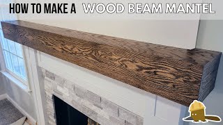 How to Make a Wood Beam Fireplace Mantel [upl. by Scherle]