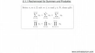 Mathematik Rechenregeln für Summen und Produkte  Videos amp Übungen [upl. by Novat769]