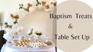 Baptism Treats amp Table Set Up  Baptism Decorations [upl. by Liuqnoj]