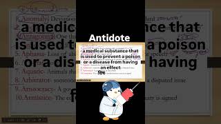 Antidote  OWS english vocabulary shorts dailyvocabulary vocabssccgl englishspeaking [upl. by Halpern393]