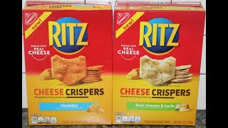 Ritz Cheese Crispers Cheddar and Four Cheese amp Herb Review [upl. by Faunie892]