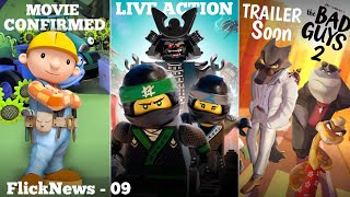 Bob The Builder Animated Movie 4 Lego Live Action Films Confirmed The Bad Guys 2 Trailer and more [upl. by Nodnart]