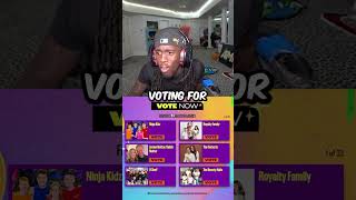 Kai Cenat votes FGTeeV for Nickelodeon 2024 Kids Choice Awards [upl. by Acilef]