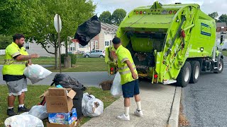 Pennsylvania Garbage Trucks In Action [upl. by Anelegna475]