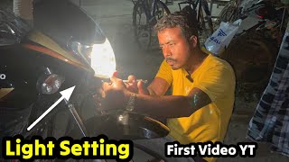 How To Adjust Headlight हेडलाइट को सही जगह सेट करना सीखें Qasim auto  focus light set [upl. by Eetsud623]