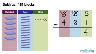 Subtraction to 1000 With Regrouping [upl. by Ahsinnor]