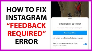 How to Fix Instagram Feedback Required Error in 2024 [upl. by Charlotte]