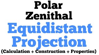 Polar Zenithal Equidistant Projection  Calculation and Construction  Practical Geography [upl. by Olney298]