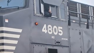 NS 594 Off The Perryville Wye with A Happy Crew [upl. by Gunning]