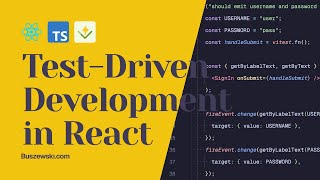 TESTDRIVEN DEVELOPMENT for REACT Apps [upl. by Arahsal]