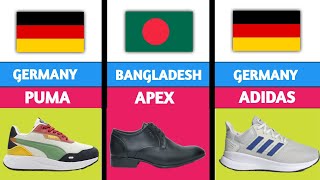 List Shoes Brands From Different CountriesData World Info [upl. by Sukey832]