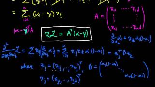 ML 156 Logistic regression binary  computing the Hessian [upl. by Alleacim]