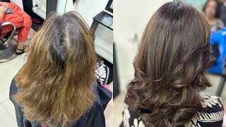 Time saving method for hair color and lowlights [upl. by Ahsilra]