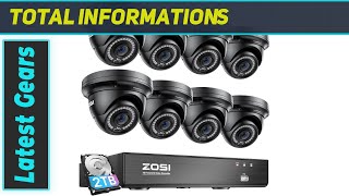 ZOSI 8 Channel 8MP 4K PoE Home Security Camera System Outdoor Review [upl. by Thais]