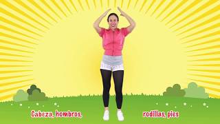 Head Shoulders Knees amp Toes in Spanish  by Native Speaker  Cabeza Hombros Rodillas y Pies [upl. by Yelroc373]