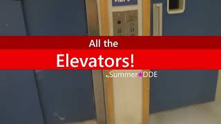 2x 1968 AseaGraham KONE mods Traction Elevators with different setups  Södersjukhuset hospital [upl. by Angelis]