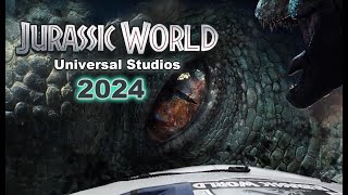 Jurassic World The Ride POV 2024 at Universal Studios Hollywood [upl. by Nalid]