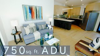 ADU Floor Plans  750 square feet  2 bedrooms 1 bathroom [upl. by Amalle]