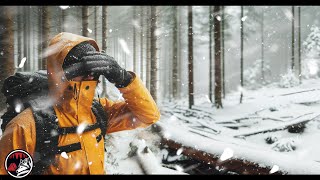 A Winter Storm Approaches  Solo Camping in Deep Snow  ASMR Relaxing Adventure [upl. by Mali]