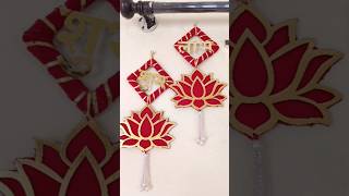 diy  velvet lotus wall hanging  artandcraft [upl. by Aticilef107]