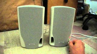 Radio Shack Amplified Speaker System AMX21 how sound [upl. by Sucramed855]