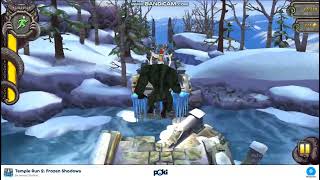 Playing TEMPLE RUN II FROZEN SHADOWS On Poki2892024 [upl. by Argyle]