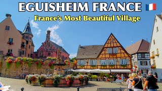 EGUISHEIM FRANCE 🇫🇷  Most Beautiful Village in Alsace France 4KHDR Walking Tour [upl. by Anzovin522]