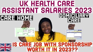 Uk CARE WORKERS PAYSLIPHEALTHCARE ASSISTANT SALARY  CARE HOME VS DOMICILIARY CARE SALARY IN THE Uk [upl. by Yeleek]