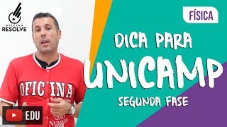 DICA DE FÍSICA PARA SEGUNDA FASE UNICAMP 2018 [upl. by Rakel]