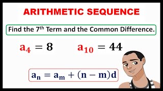 FINDING COMMON DIFFERENCE AND NTH TERM  ARITHMETIC SEQUENCE [upl. by Ainet]