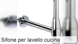 Sifone per lavello dispositivo di drenaggio doppio con collo largo per lavelli da cucina [upl. by Noj]