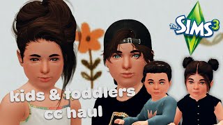 kids amp toddlers cc haul 𝜗𝜚⋆₊˚  the sims 3 cc haul [upl. by Nnanaej]