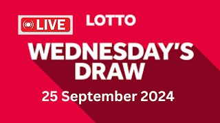 The National Lottery Lotto Draw Live Results from Wednesday 25 September 2024  lotto live [upl. by Hotchkiss775]