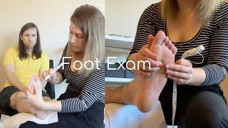 Foot Exam with Measuring Molding and Fitting for Orthotics [upl. by Eadrahs107]