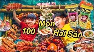 24H Người Cuối Cùng Ngừng Ăn Tôm Cua Hoàng Đế 100 Loại Hải Sản  Hoàn Thành Bức Tranh Nhận 20 Triệu [upl. by Inhsor]