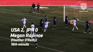 March 2 2011 WNT vs JPN  Rapinoe Goal [upl. by Yerok2]