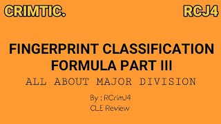 CRIMINALISTICS PART III ALL ABOUT MAJOR DIVISION [upl. by Kliber]