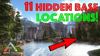 ARK RAGNAROK  11 HIDDEN BASE LOCATIONS FOR SOLODUO ARK SURVIVAL EVOLVED [upl. by Vanda]