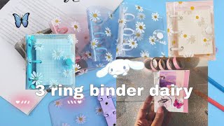 3 ring binder notebook journal dairy🎀🦋🌷🌷 [upl. by Rocky]