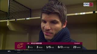 Kyle Korver disappointed that the usual looks didnt fall for the Cleveland Cavaliers at Indiana [upl. by Aip]