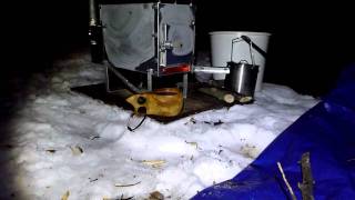 DIY Wood Stove Test  自作薪ストーブのテスト [upl. by Ereynihc]