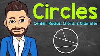 Parts of a Circle  Center Radius Chord and Diameter  Math with Mr J [upl. by Cavan]