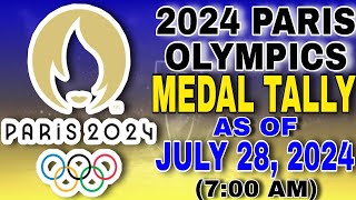 2024 Paris Olympics medal tally as of July 28 2024 700am [upl. by Asher9]