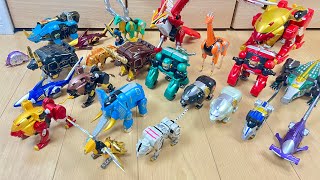 【PowerRangers Wild Force All megazord】ガオレンジャーの全DXロボで遊んでみた [upl. by Htabazile]