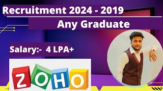 Zoho Mass Hiring For 2024 2023 2022 Batch  Zoho Recruitment 2024  Off Campus Drive for 2025 Batch [upl. by Most545]